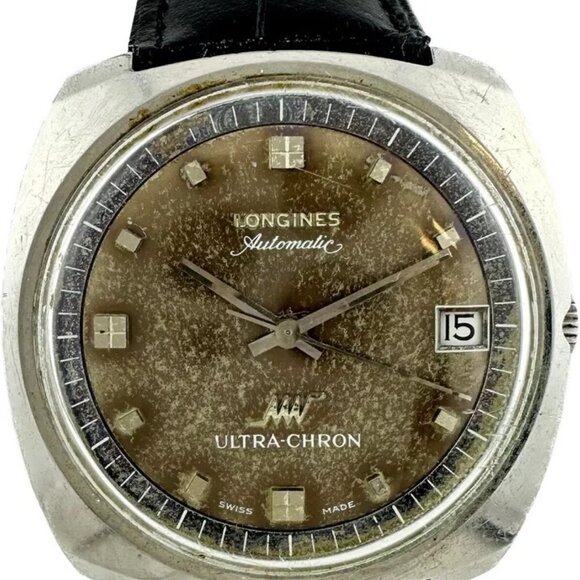 Vintage Longines Ultra-Chron 17 Jewel Men's Automatic Wristwatch Steel Tropical - Picture 1 of 8